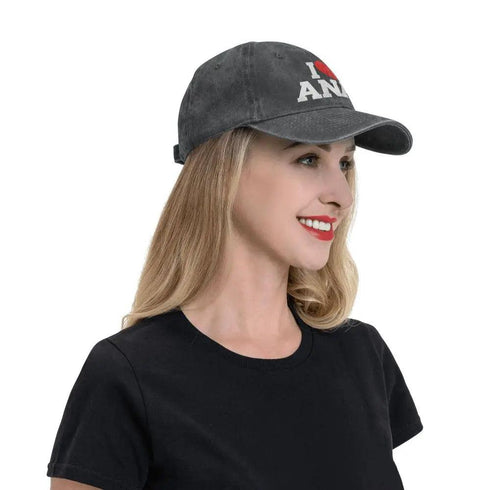 I Love ANAL Denim Baseball Cap